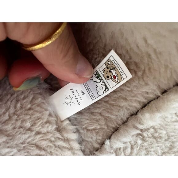 New Aerie Offleash By Aerie Leather Sherpa Dog Vest - Deep Earth - Size Small - Picture 9 of 12